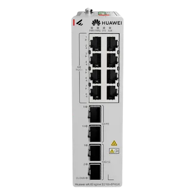 Switch Industrial PoE+ / 8 Puertos Gigabit / 2 SFP + 2 SFP+ 10G / Riel DIN / Redundancia 1+1 / -40 a 75°C / IP40