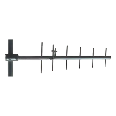 Antena Base Direccional / Yagi 6 Elementos / UHF 400-430 MHz / 10.2 dBi / 300W / N-Hembra / Viento 161 km/h (100 mph) / Montaje 2.5 pulgadas