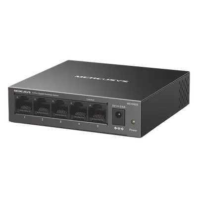 Switch Gigabit Mercusys MS105GS de 8 puertos con carcasa metálica