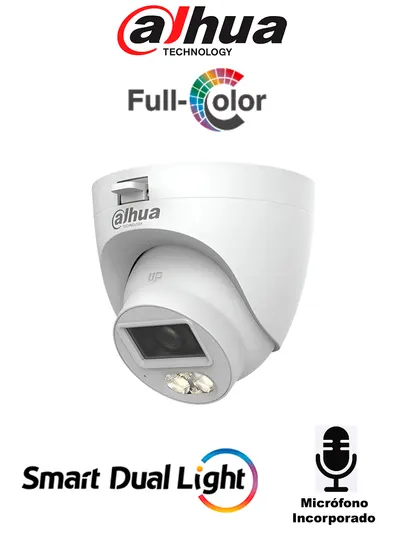 Cámara domo DAHUA DH-HAC-HDW1801TLQN-IL-A-S3 4K con audio