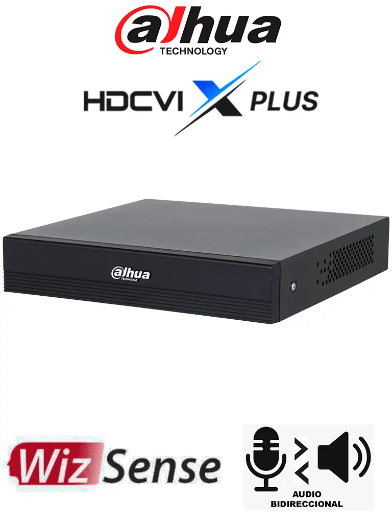 DVR Dahua DH-XVR1B04H-I/T con WizSense y audio bidireccional