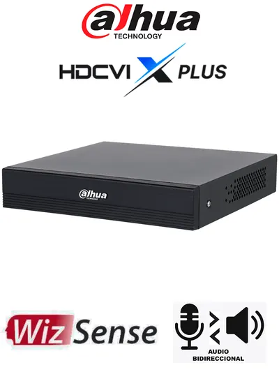 DVR Dahua DH-XVR1B04H-I/T con WizSense y audio bidireccional