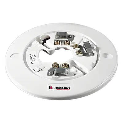 Base de 6" Hochiki HSB-NSA-6 con diseño robusto y sistema antimanipulación