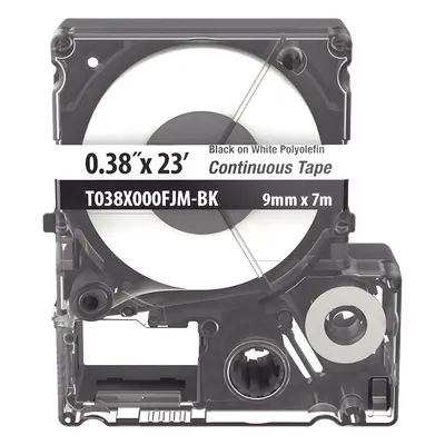 Cinta continua PANDUIT T038X000FJM-BK de 9 mm para identificación