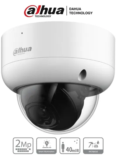 Cámara domo Dahua DH-HAC-HDBW1200EAN 1080p con IR de 40 m