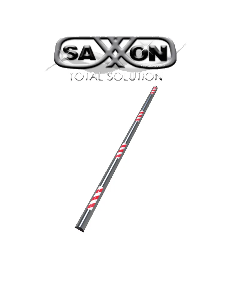 SAXXON SAX30B Brazo de aluminio de 3 metros / Reflejantes en color rojo / Para barrera manual EH30L / Sobre Pedido