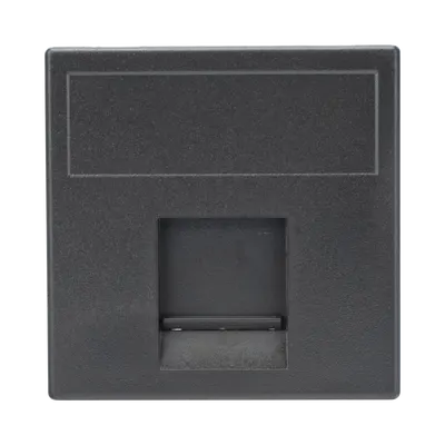 Módulo de Placa Plana / 1 Espacio Jack Keystone / Guardapolvo Integrado / 45 × 45 mm / 8.5 mm Profundidad / Compatible Cajas Teleblock y Ofiblock