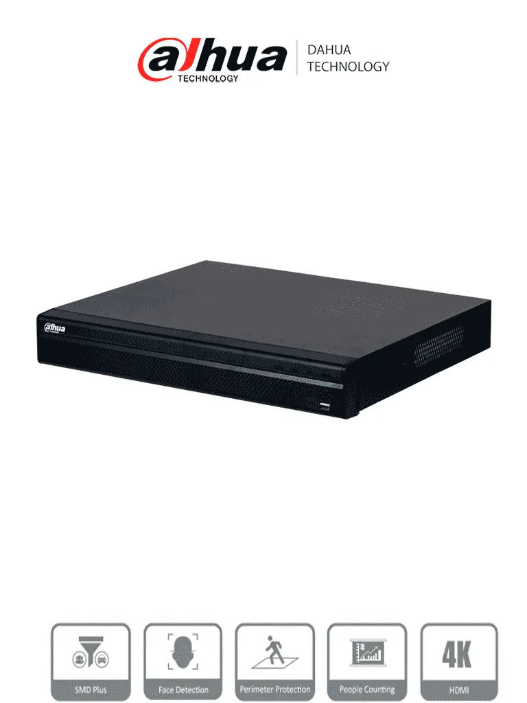 NVR IP Dahua DHI-NVR4232-4KS3 de 32 canales y resolución 4K