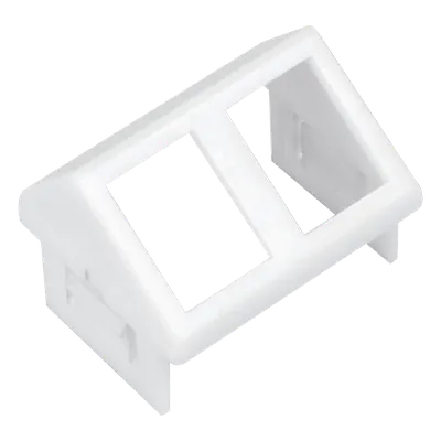 Adaptador de Placa de Pared / 2 Salidas / Angulado / Compatibilidad TERA y UTP MAX / Blanco