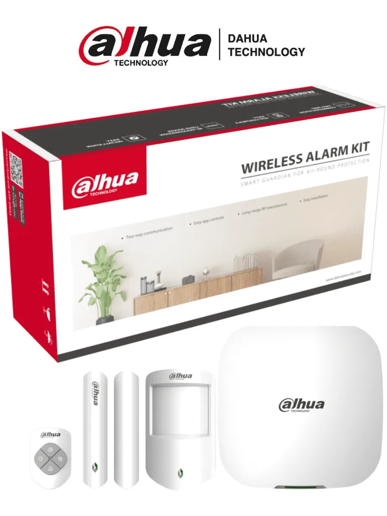 Kit de alarma inalámbrica Dahua DHI-ART-ARC3000H-03-FW2 con Wi-Fi y 4G