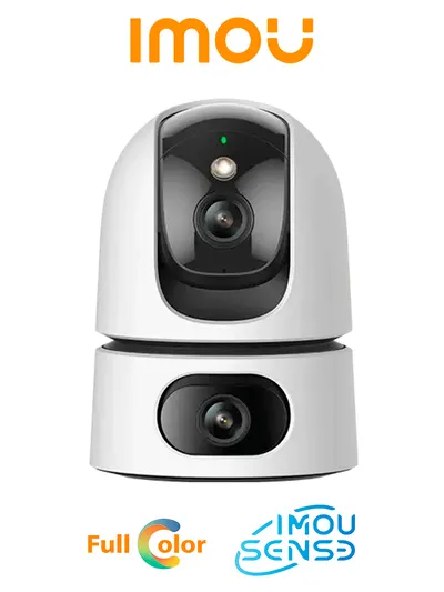 IMOU Ranger Dual (IPC-S2XN-10M0WED) - Cámara IP WiFi Dual de 10 MP Full Color con Inteligencia Artificial; Lente Fijo de 5 MP + Lente PT de 5 MP. Incorpora IA avanzada, micrófono, altavoz, ranura MicroSD y visión nocturna de 15m .