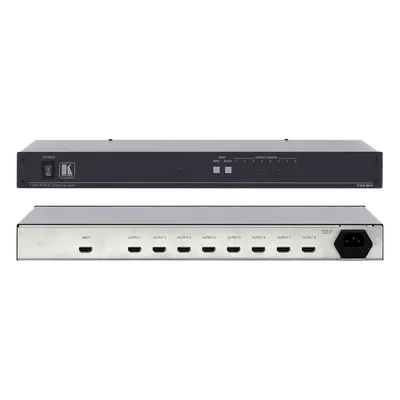 Amplificador de Distribución HDMI / 1 Entrada a 8 Salidas / 6.75 Gbps / HDCP / Deep Color / 3D Pass-through / Rack 19