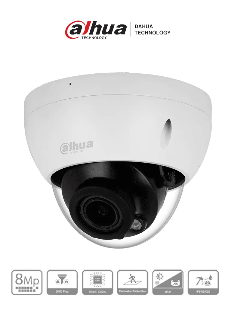 Cámara IP domo DAHUA DH-IPC-HDBW2841R-ZS de 8 MP con lente motorizado