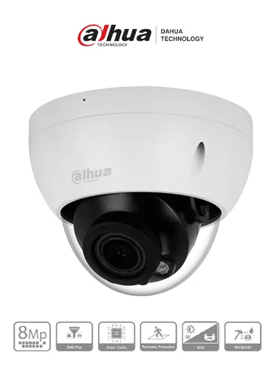 Cámara IP domo DAHUA DH-IPC-HDBW2841R-ZS de 8 MP con lente motorizado
