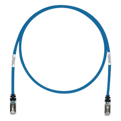 Patch Cord S/FTP Cat6A / 500 MHz / 0.30 m (1 ft) / 26 AWG / CM/LSZH / Azul