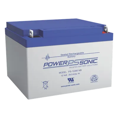 Batería de respaldo / 12V / 26AH / Tecnología AGM-VRLA / Terminales T12 / Certificación UL