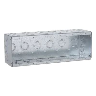 Caja Multigang / 6 Gangs / 3.5 in (8.89 cm) Profundidad / 34 Entradas 1/2-3/4 in (1.27-1.91 cm) / Acero Soldado / 134 in³ Capacidad