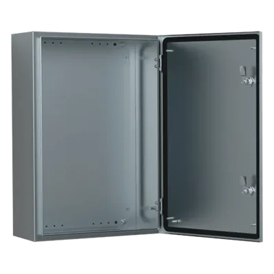 Gabinete Industrial / Acero Inoxidable AISI 304L / IP66 / 500x500x210 mm (19.7x19.7x8.3 in) / Montura Mural / Placa de Montaje 2 mm