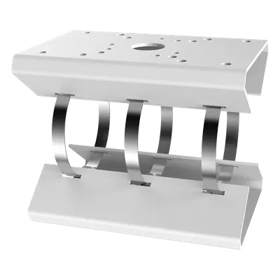 Montaje para Poste / PTZ y Radar / Metal / 200x130x160 mm / 7.87x5.12x6.30 pulgadas / 2.1 kg / Blanco