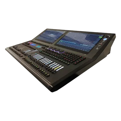 Consola de Iluminación DMX / Dual Pantalla Táctil 15.6" Full HD / 6144 Canales / 32 Universos / Art-Net sACN RDM / Wi-Fi / UPS Integrado