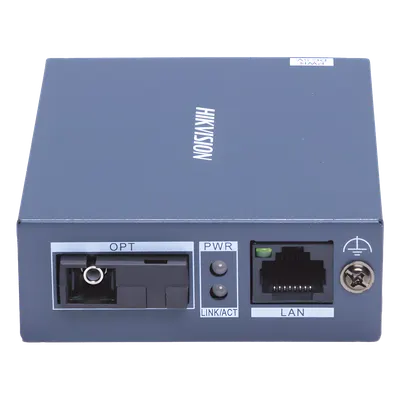 Transceptor Fibra Óptica Gigabit / Monofibra Monomodo / 20 km (12.4 mi) / 10/100/1000 Mbps RJ45 / SC / Industrial -20°C a 60°C / Protección 4 kV