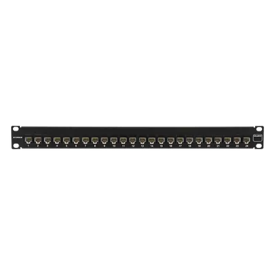 Patch panel SIEMON UP6A-F1-24L-RS Cat6A de 24 puertos para rack