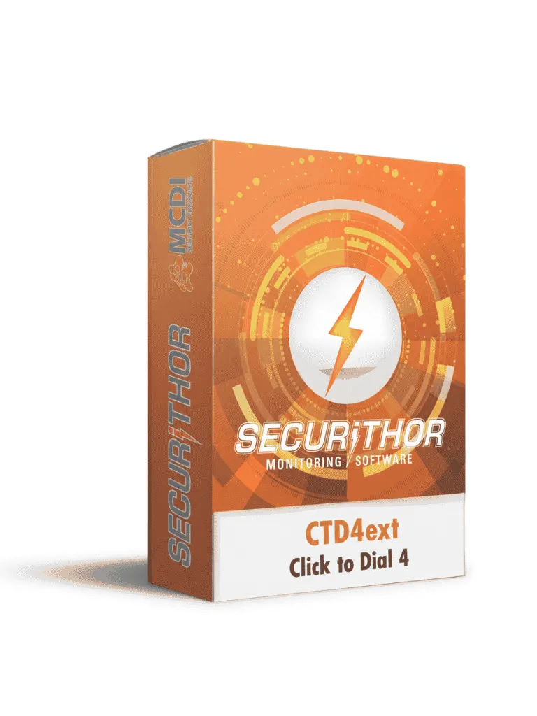 MCDI SECURITHOR CLICK TO DIAL 4 - Módulo de marcación directa para operadores con grabación de llamadas. Licencia adicional de Securithor en Red con máximo cuatro estaciones de trabajo, es decir cuatro extensiones del módulo. STSV2