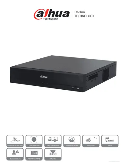 DAHUA DHI-NVR5816-EI NVR IP WizSense de 16 canales 2MP/ 2U 8HDD/ AcuPick/ H.265+/ 384 Mbps/ Admite Raid0/1/5/6/10/  Face Detection/ Face Recognition/ Protección Perimetral/ SMD plus/ Soporta IA por cámara