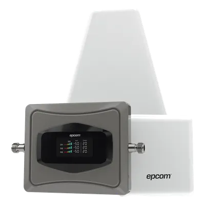 Kit Amplificador de Señal Celular 4G / Mejora las llamadas convencionales y VoLTE / Soporta los datos de las tecnologías 2G, 3G y 4G de TELCEL, AT&T y MOVISTAR / Cubre hasta 600 m2.