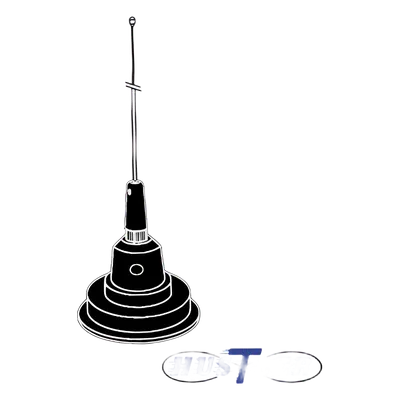 Antena Móvil CB / 26.960 - 27.400 MHz / 1/4 Longitud de Onda / Montaje Magnético 5 oz / Látigo 109 cm (357.6 ft) / Cable RG-58/U 4.5 m (14.8 ft)