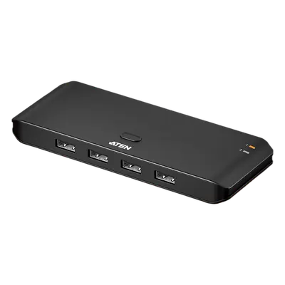 Switch USB Compartido / 2 Computadoras x 4 Periféricos / USB 2.0 480 Mbps / Conmutación por Botón / Plug-and-Play