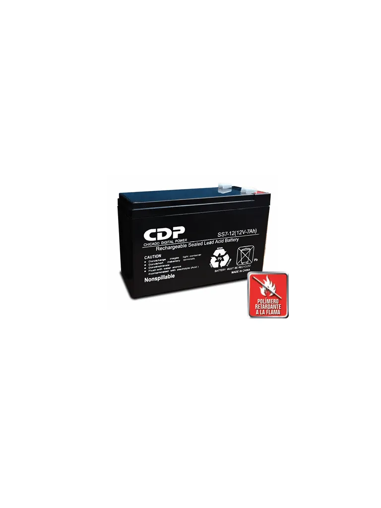 Batería CDP SLB 12-7 de 12 V y 7 Ah para sistemas de seguridad