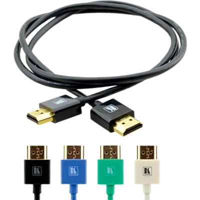 Cable HDMI / Ultra Delgado / 4K@60Hz 4:4:4 / 18 Gbps / Conector Perfil Bajo 16 mm (0.63 in) / 0.9 m (2.95 ft)