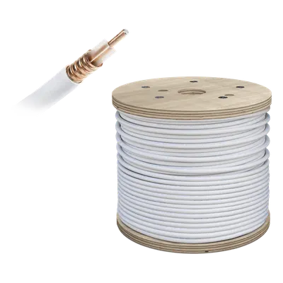 Cable Coaxial Plenum / 1/2 pulgada / 50 Ohm / 152.4 m (500 pies) / Baja pérdida / CMP UL 444