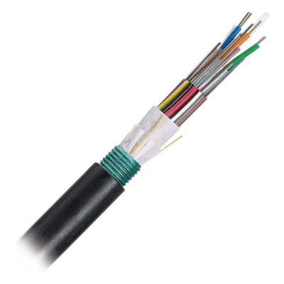 Cable de Fibra Óptica / 12 Hilos / Monomodo OS2 / Armado / Planta Externa / Bloqueo de Agua Seco / Resistencia UV