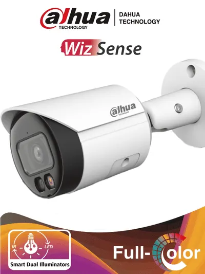 Cámara bullet IP Dahua DH-IPC-HFW2449S-S-IL de 4 MP con WizSense