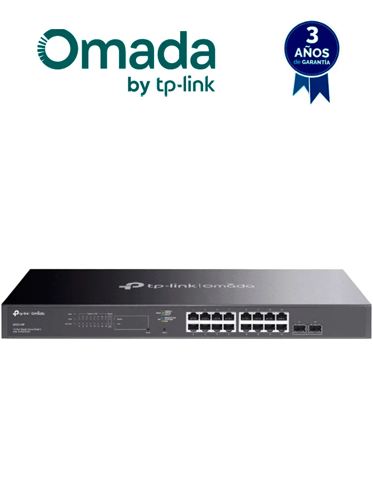 Switch inteligente TP-Link TL-SG2218P con 16 puertos PoE+ Gigabit