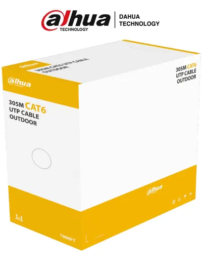 Cable UTP Cat6 para exterior Dahua PFM920-6U de 305 metros