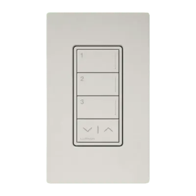 Control de ventilador de pared / táctil 4 velocidades / 1.5 A máx / neutro requerido / Pebble / RadioRA 3