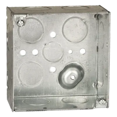 Caja eléctrica cuadrada RACO HUB-231 galvanizada de 4 x 4 pulgadas