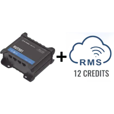 Router celular Teltonika RUT901 con doble SIM y 12 créditos RMS