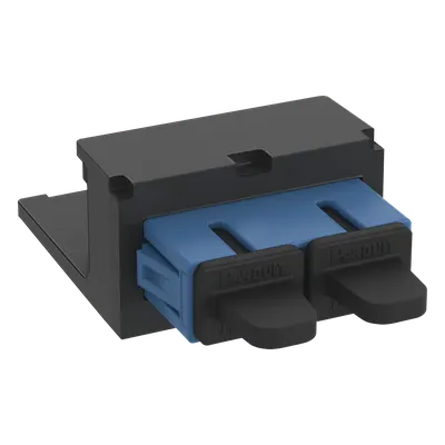 Módulo Acoplador / SC Duplex / Fibra Monomodo OS1/OS2 / Mini-Com / Cerámica Zirconia / 2 Espacios Modulares