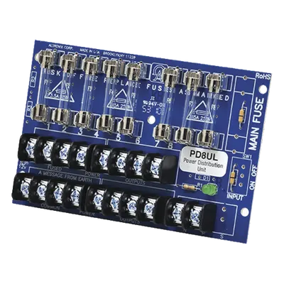Módulo Distribuidor / 8 Salidas Fusibles / 12/24 VDC o 24/28 VAC / 10 A / UL Listed