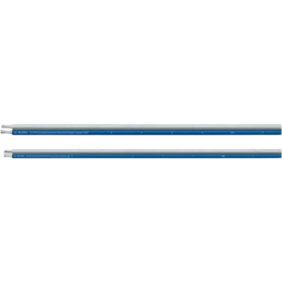 Cable de Altavoz / 2 Conductores Paralelos / Calibre 16 AWG Real / Cobre OFC Estañado / 500 pies (152.4 m) / Cubierta PVC Flexible / Azul Translúcido y Transparente / Uso Marino / Para Bocinas, Componentes y Subwoofers