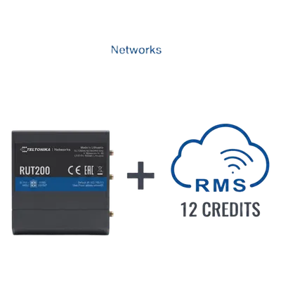 Router celular industrial Teltonika RUT200 con 4G LTE y gestión RMS