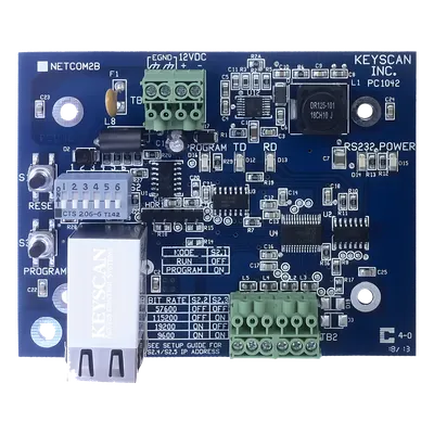 Convertidor RS232 a TCP/IP / 12 VDC / 30 m / RJ45 10/100 Base-T / 5 a 70 °C / 3.031' x 3.896'