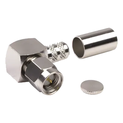 Conector SMA Macho en A/R / Anillo Plegable / RG-8/X, LMR-240, Belden 9258 / Níquel, Oro, Teflón