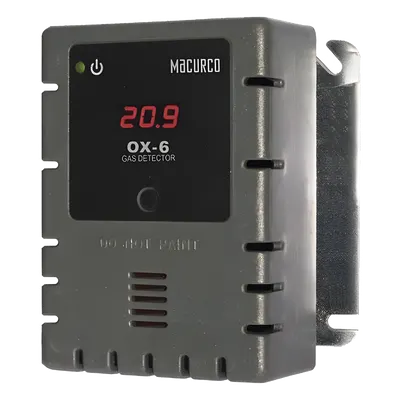 Detector y Controlador de Oxígeno MACURCO OX-6 con Pantalla Digital y Salida 4-20 mA