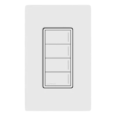 Teclado de escenas Lutron RadioRA 3 RRSTW4BWH de 4 botones