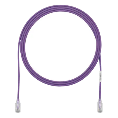 Cable de Parcheo UTP Cat6 / 28AWG Diámetro Reducido / 3.05 m (10 Pies) / Violeta / PoE 802.3bt